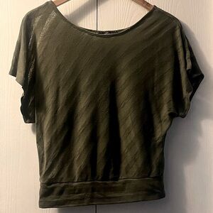Almost Famous Dark Green Crop Top